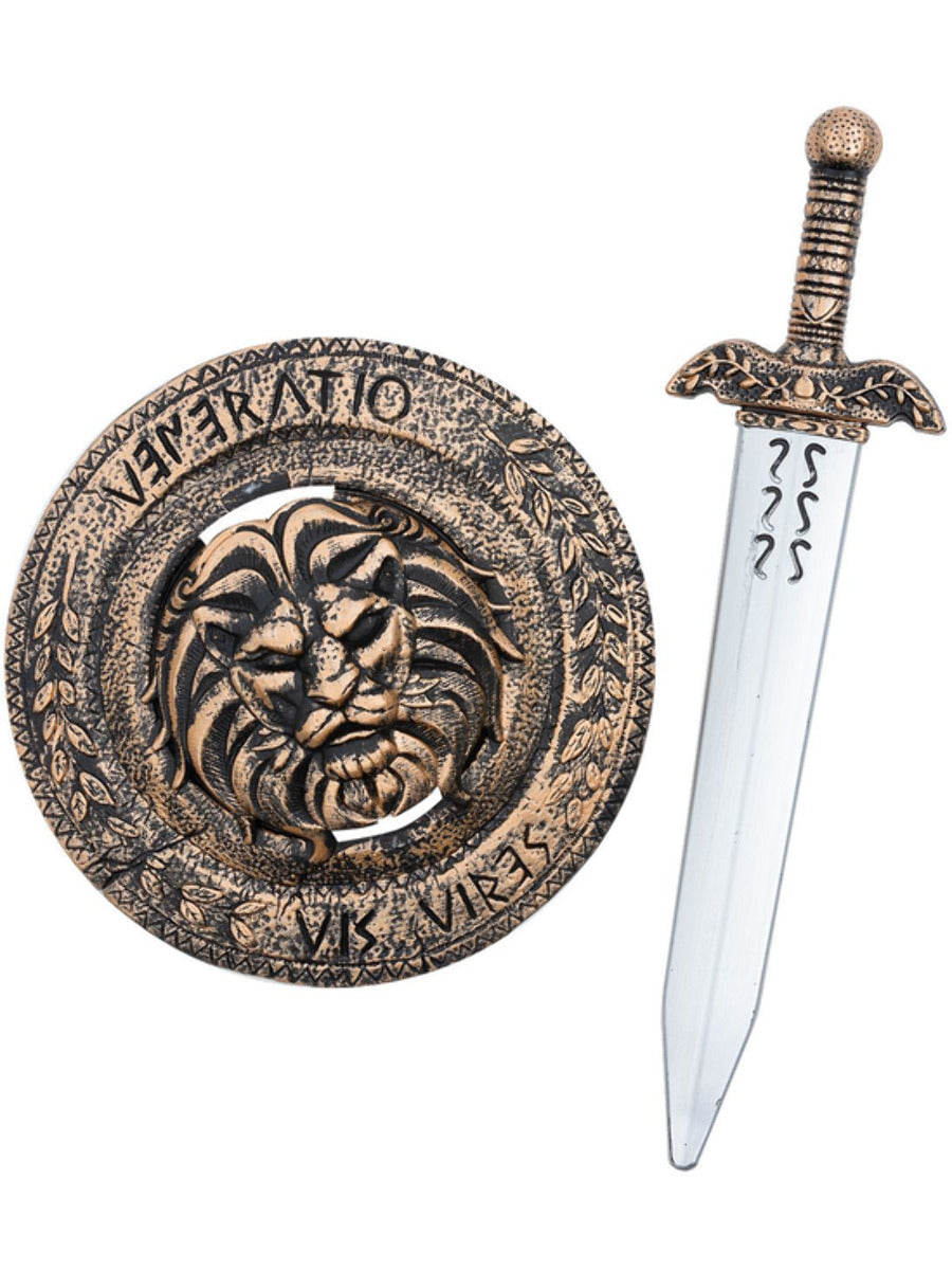 Gladiator Lion Shield 49cm & Sword 48cm - 1
