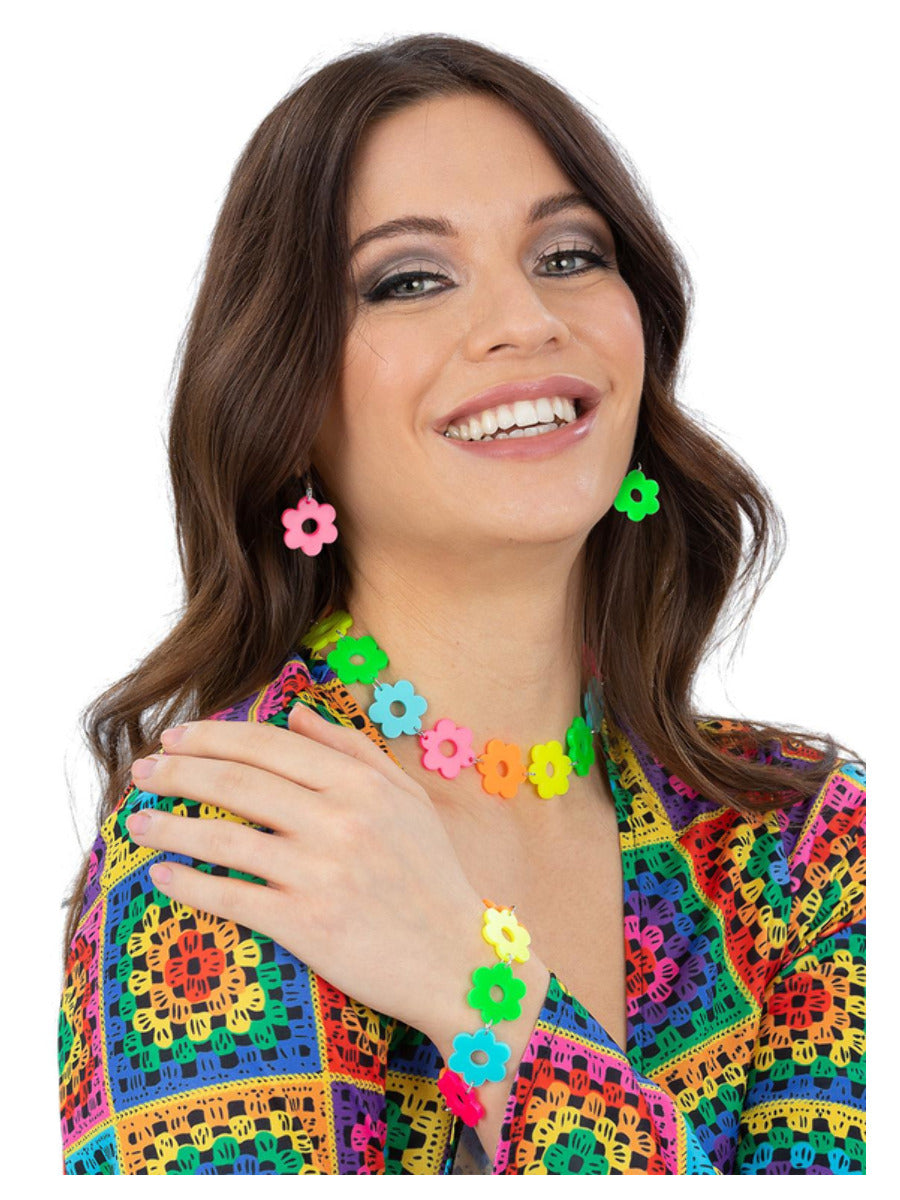Neon Flower Power Jewellery Set - 1