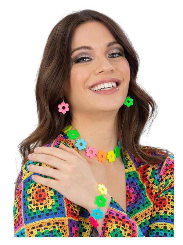 Neon Flower Power Jewellery Set - 2