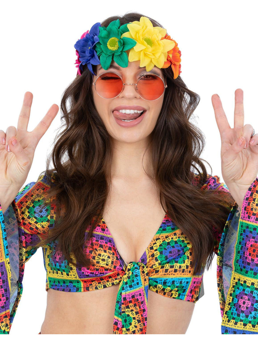 Rainbow Hippie Flower Crown - 1