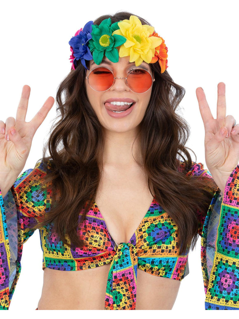 Rainbow Hippie Flower Crown - 1