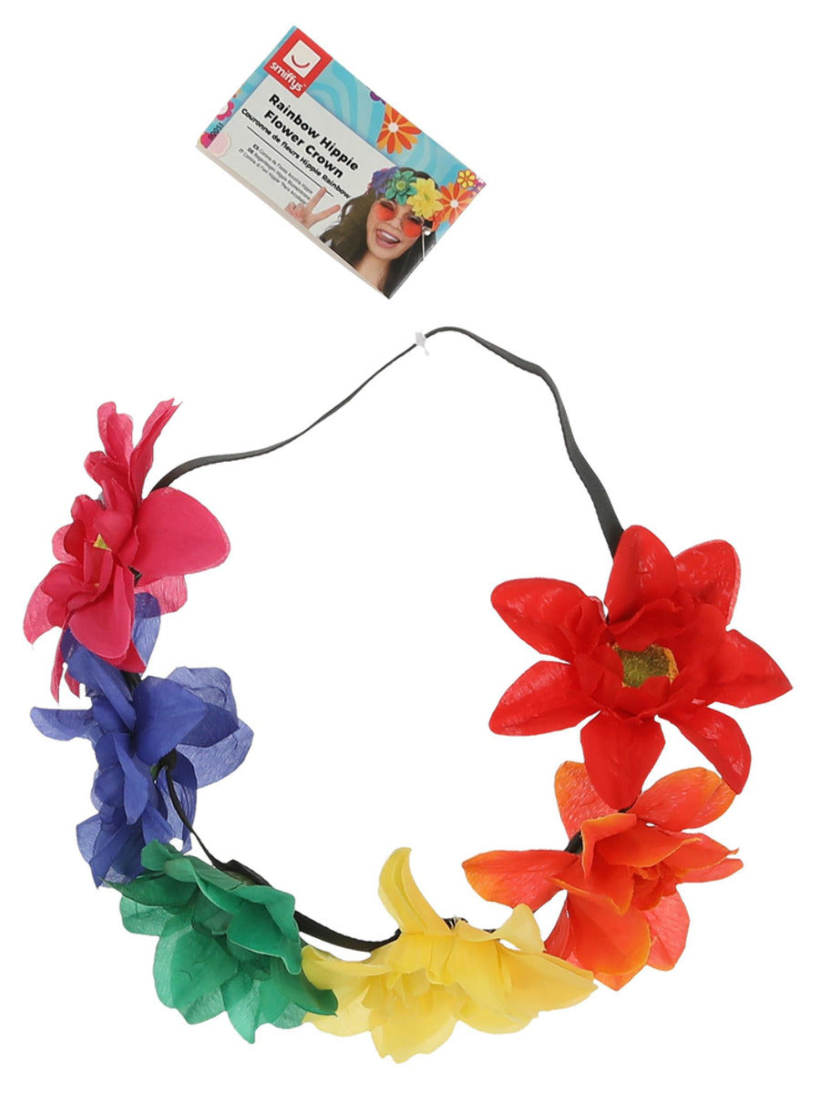 Rainbow Hippie Flower Crown - 3