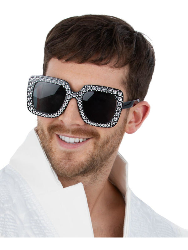 Disco Jewelled Specs, Black - 2