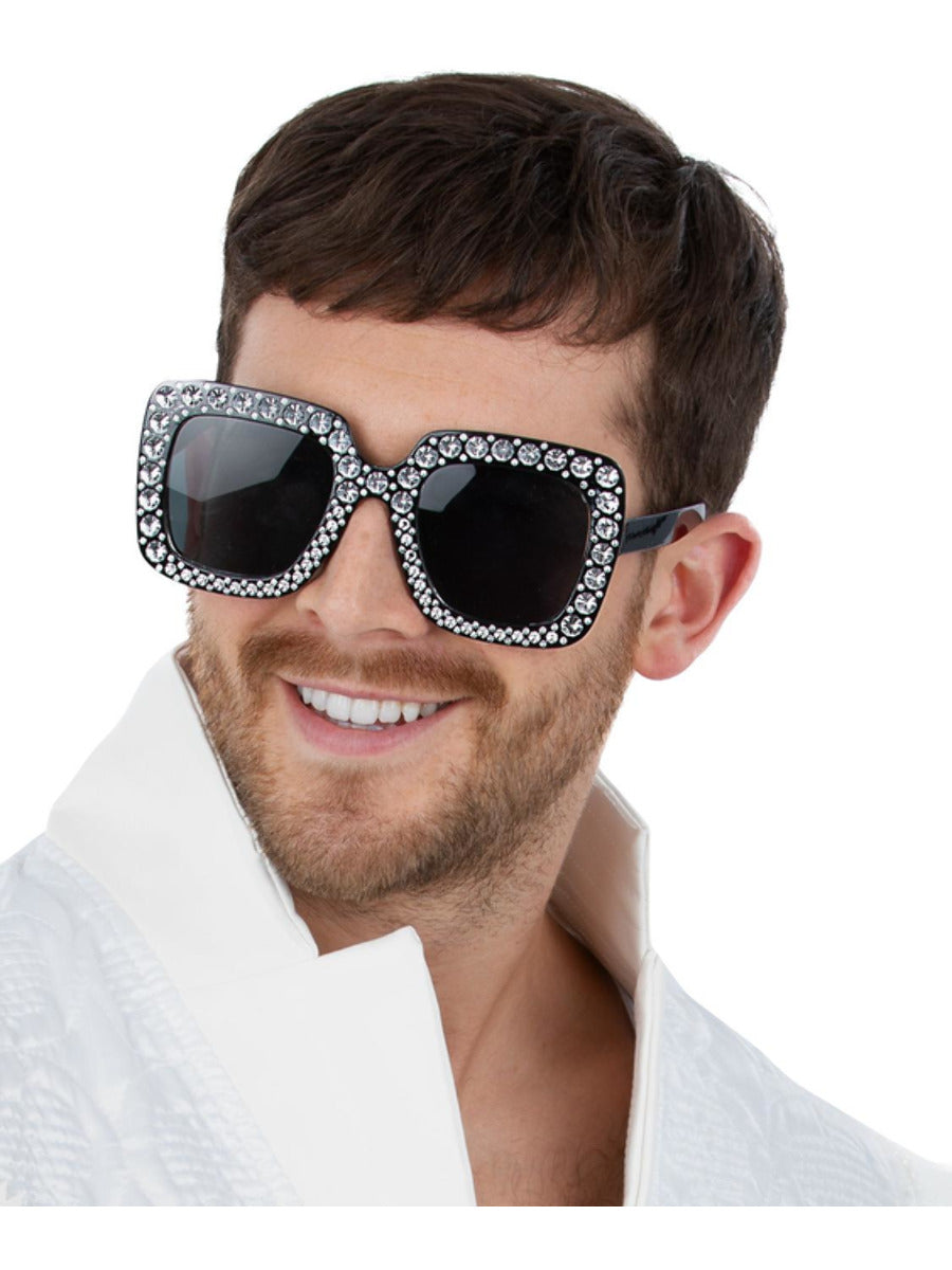 Disco Jewelled Specs, Black - 1