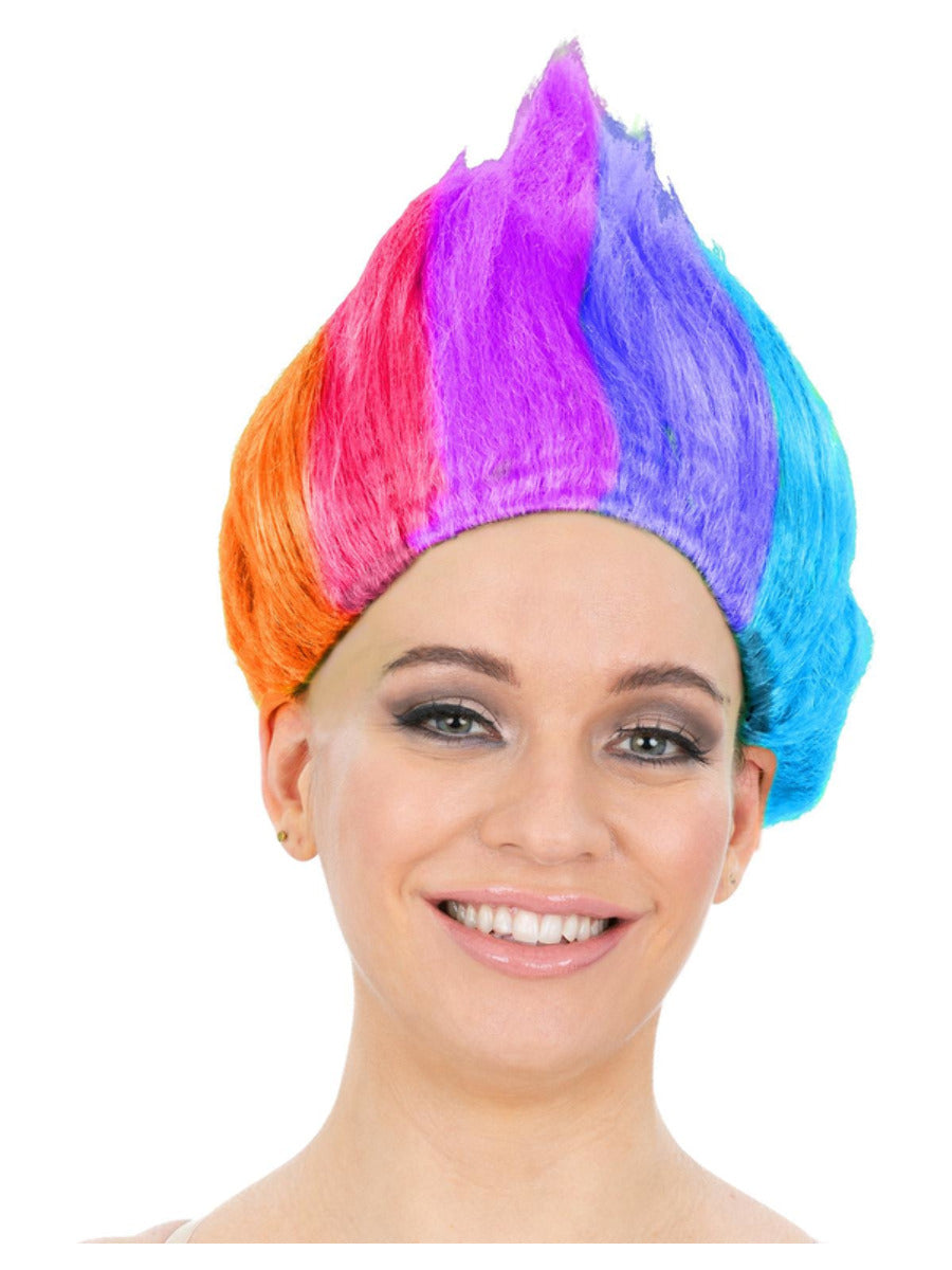 90s Troll Wig, Rainbow - 1