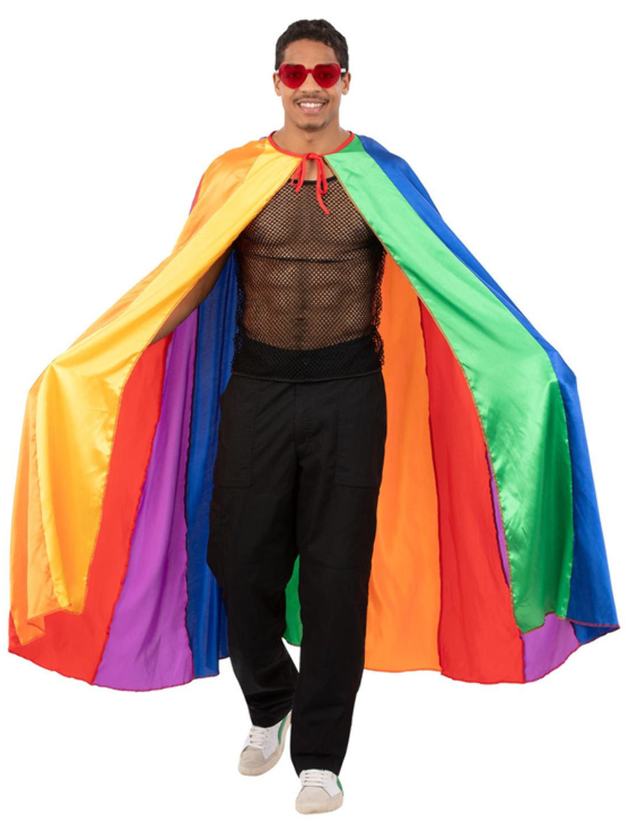 Rainbow Satin Cape - 1