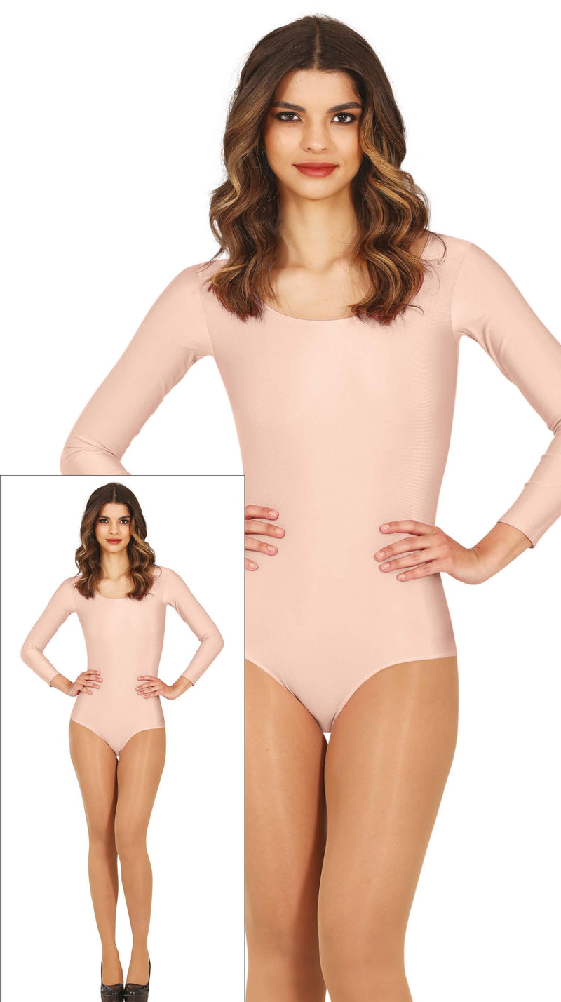 LONG SLEEVE NUDE COLOUR LEOTARD