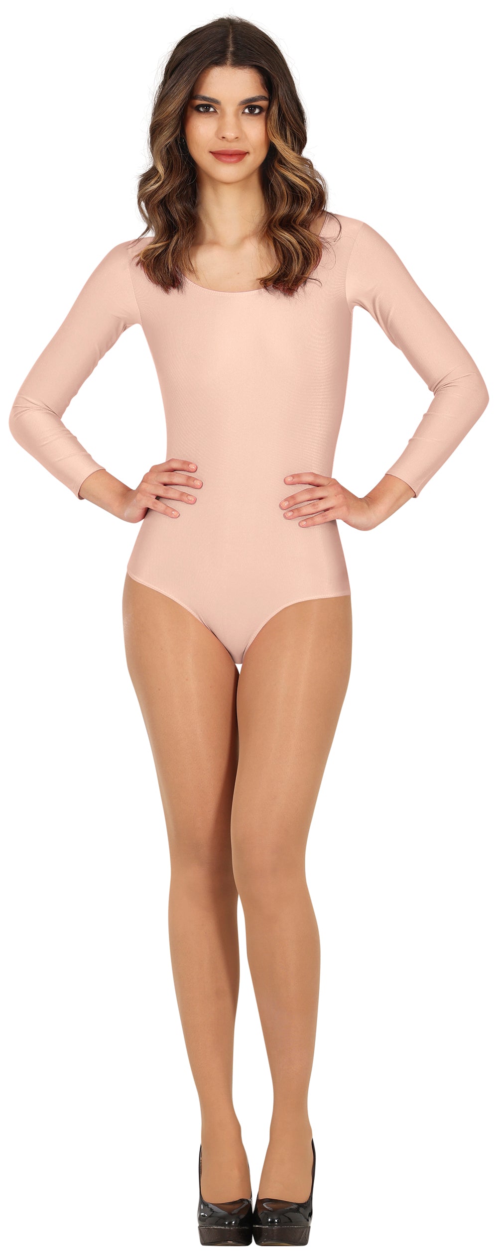 LONG SLEEVE NUDE COLOUR LEOTARD