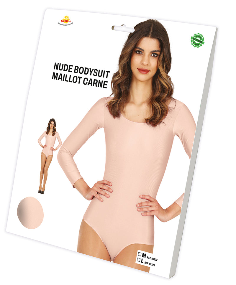 LONG SLEEVE NUDE COLOUR LEOTARD