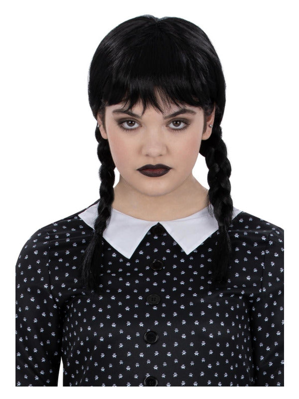 Kids Gothic School Girl Wig - 2