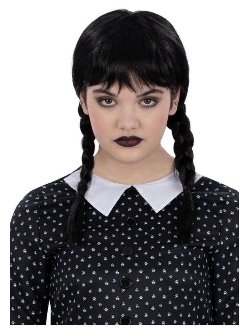 Kids Gothic School Girl Wig - 1