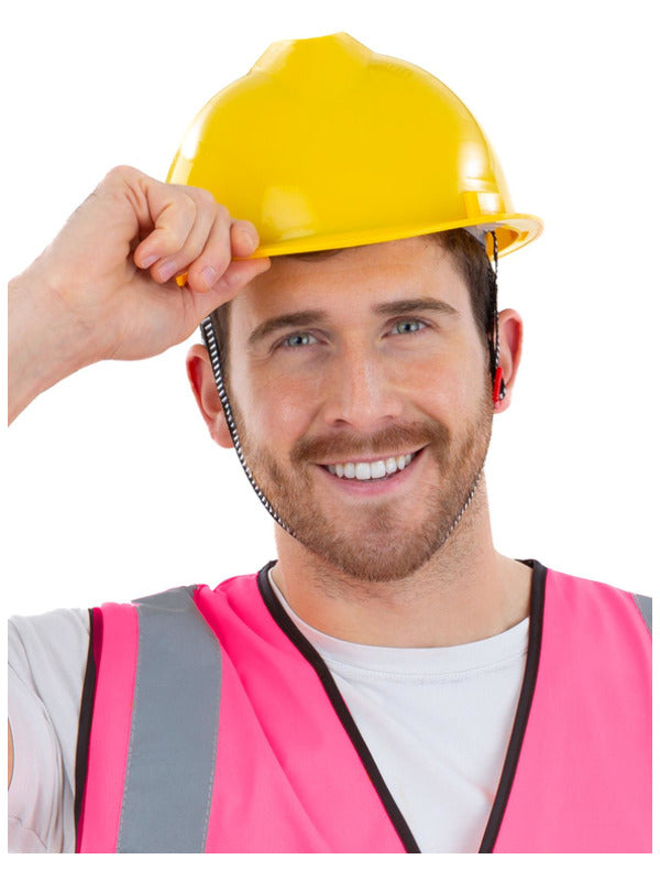 Yellow Builders Helmet, Adjustable - 2