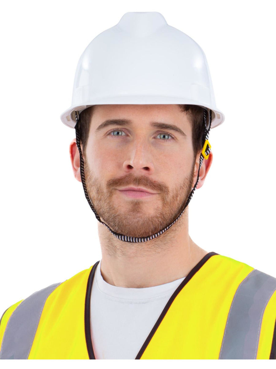 White Builders Helmet, Adjustable - 1