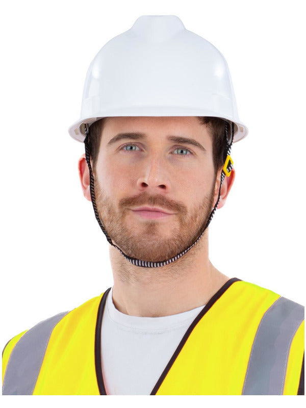 White Builders Helmet, Adjustable - 2