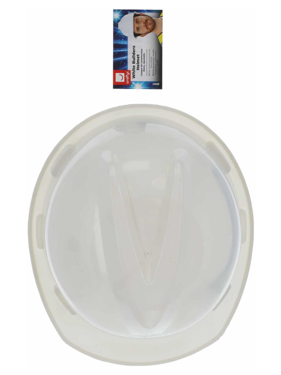 White Builders Helmet, Adjustable - 3
