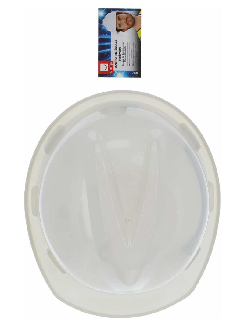 White Builders Helmet, Adjustable - 3