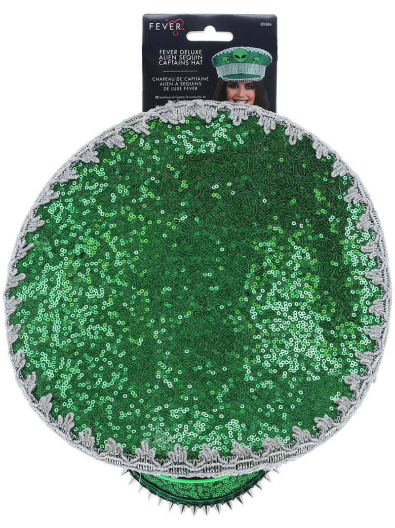 Fever Deluxe Alien Sequin Captains Hat - 3