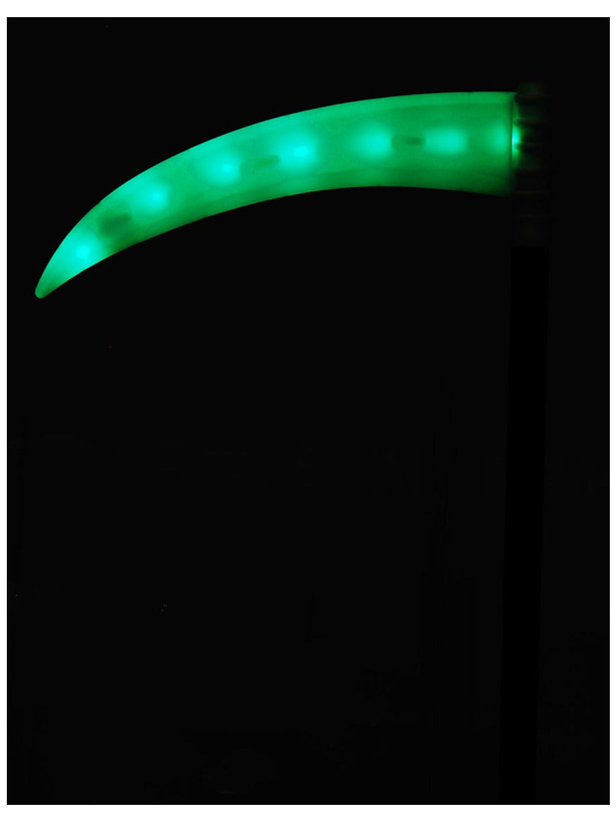 Light Up Green LED Scythe, Adjustable, 5pcs - 3