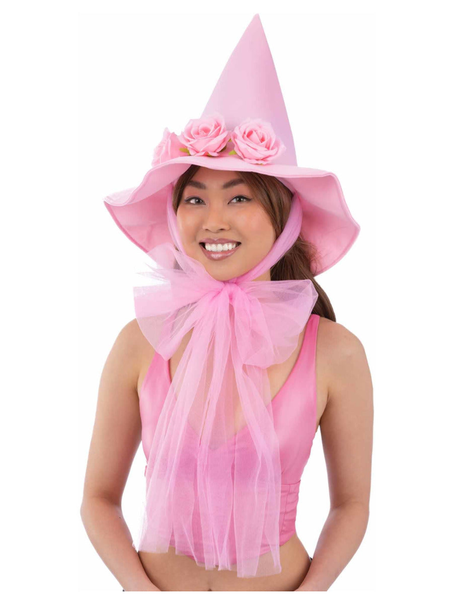 Pink Floral Good Witch Hat - 1