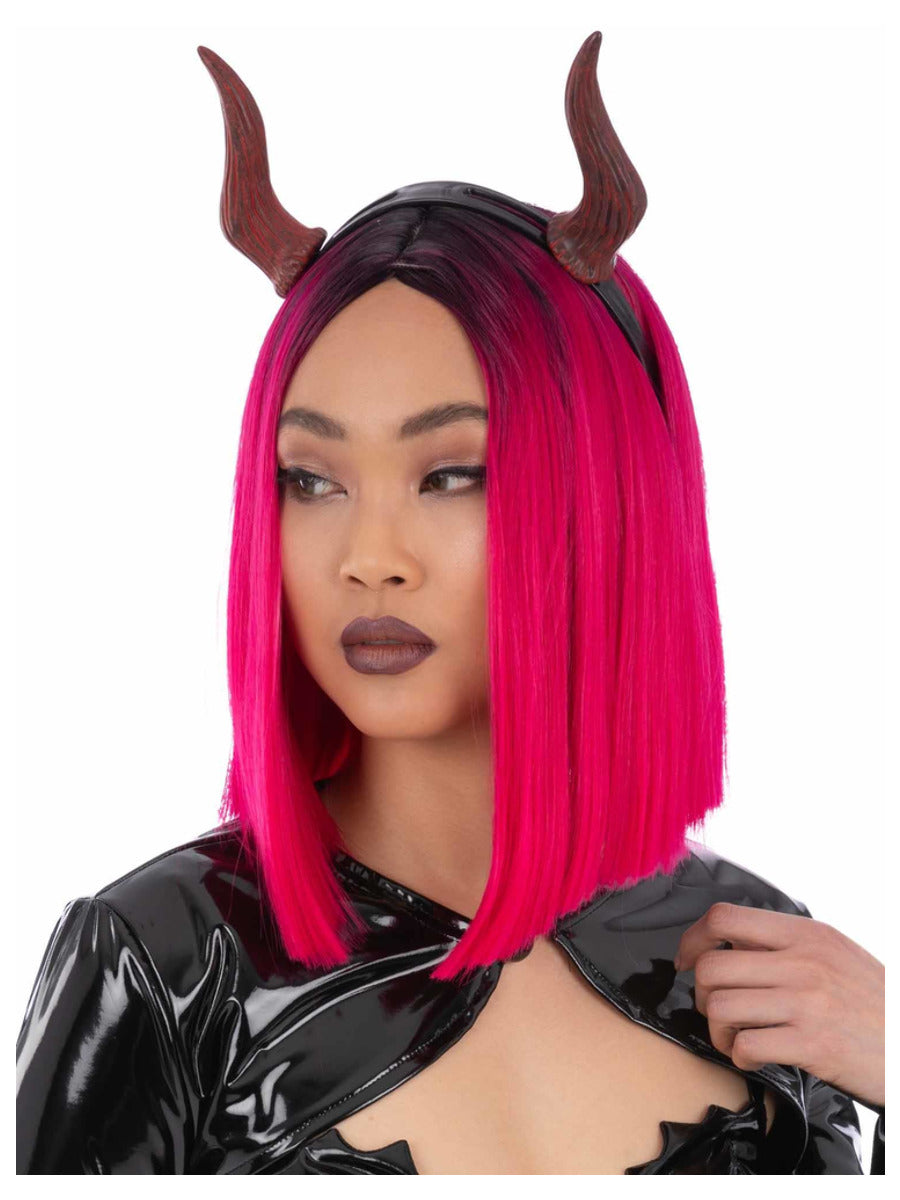 Small Moveable Devil Horn Headband - 3