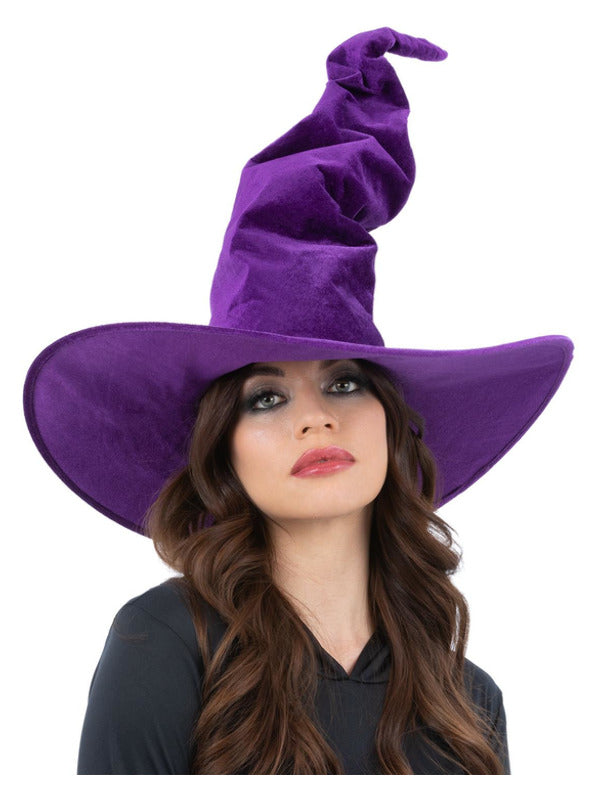 Purple Velour Witch Hat - 2