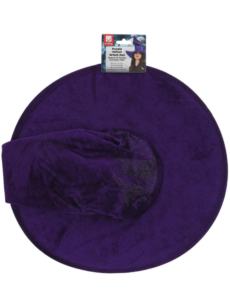 Purple Velour Witch Hat - 3
