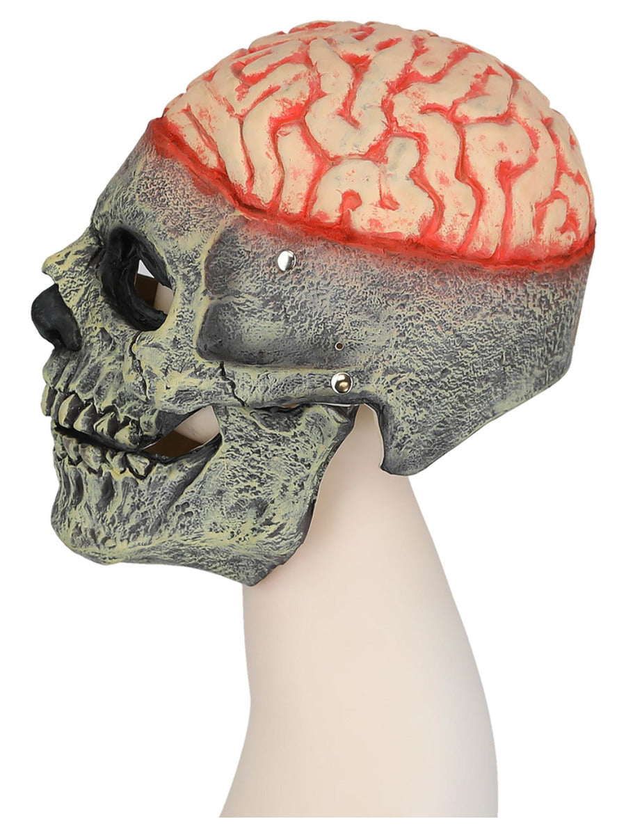 Exposed Brain Skull Latex Mask, with Moving Mouth  - 4