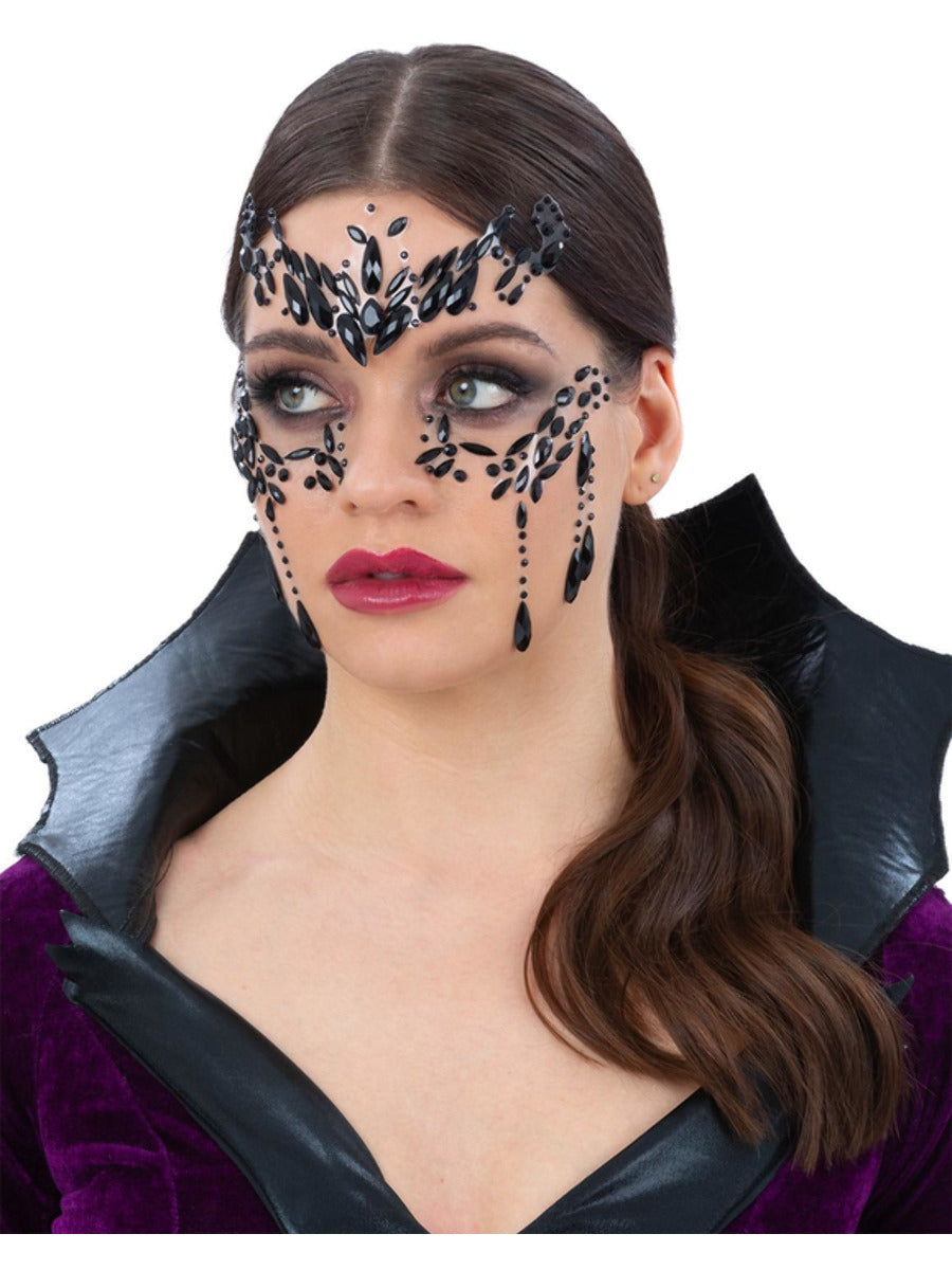 Smiffys Make-Up FX,Venetian Masquerade Face Jewels - 1