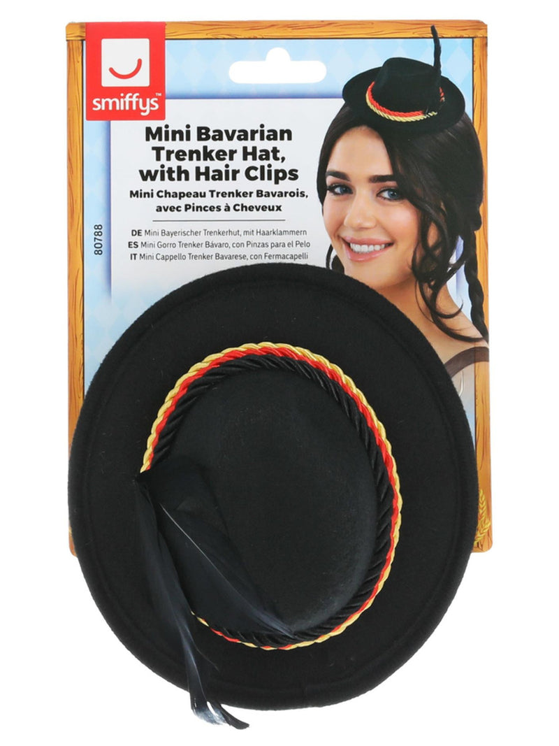 Mini Bavarian Trenker Hat, Black - 3