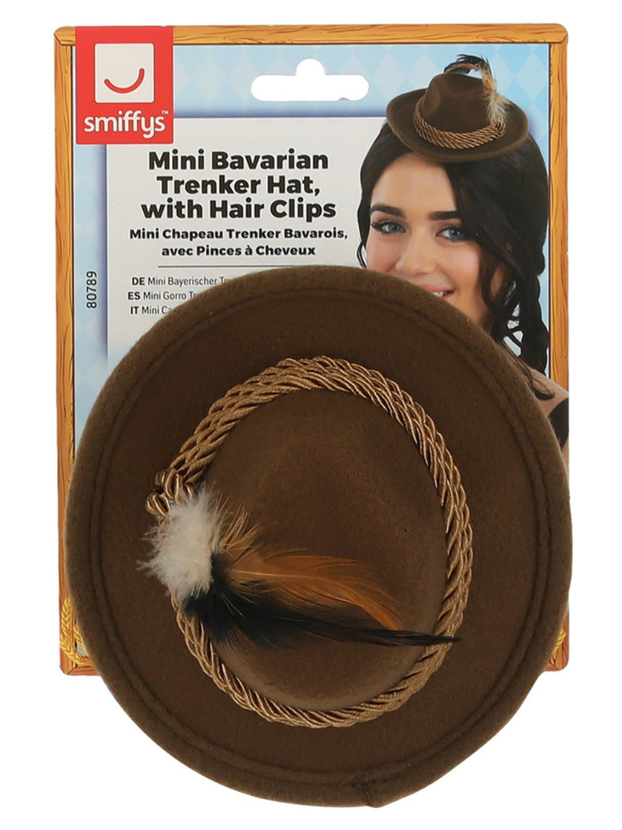 Mini Bavarian Trenker Hat, Brown - 3