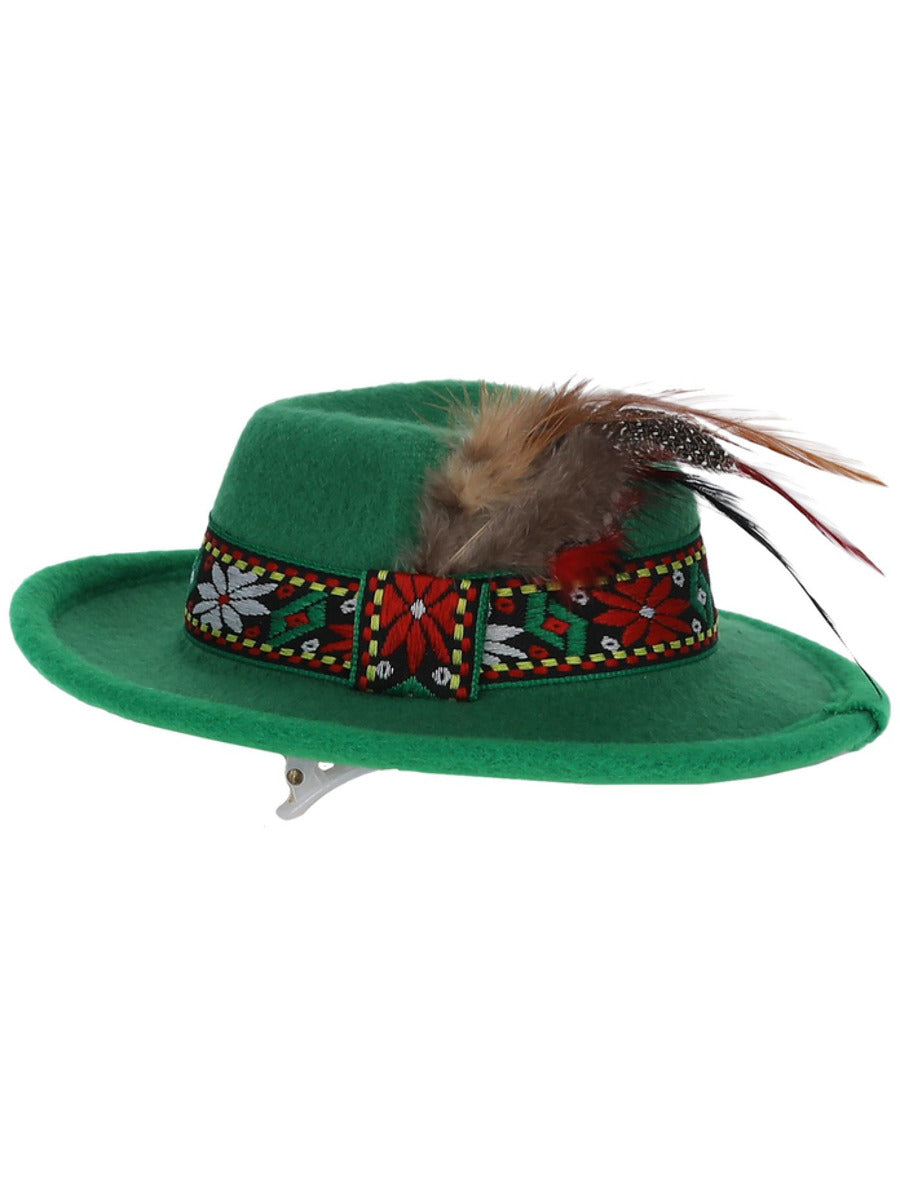 Mini Bavarian Trenker Hat, Green - 4