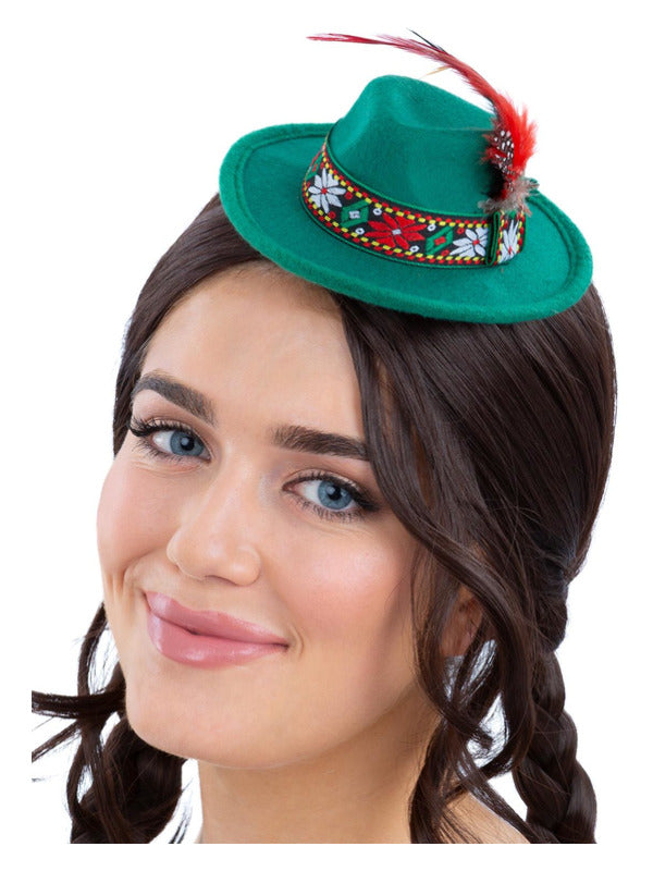 Mini Bavarian Trenker Hat, Green - 2