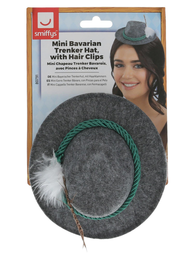 Mini Bavarian Trenker Hat, Grey - 3
