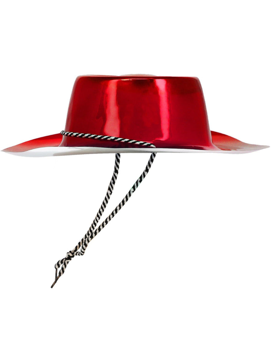 Red Metallic Cowboy Hat - 4