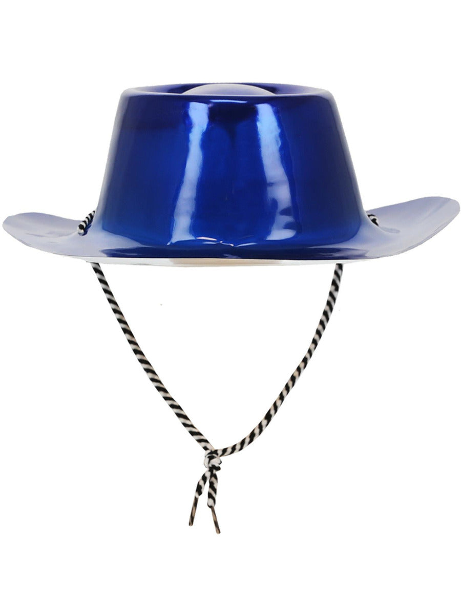 Blue Metallic Cowboy Hat - 3