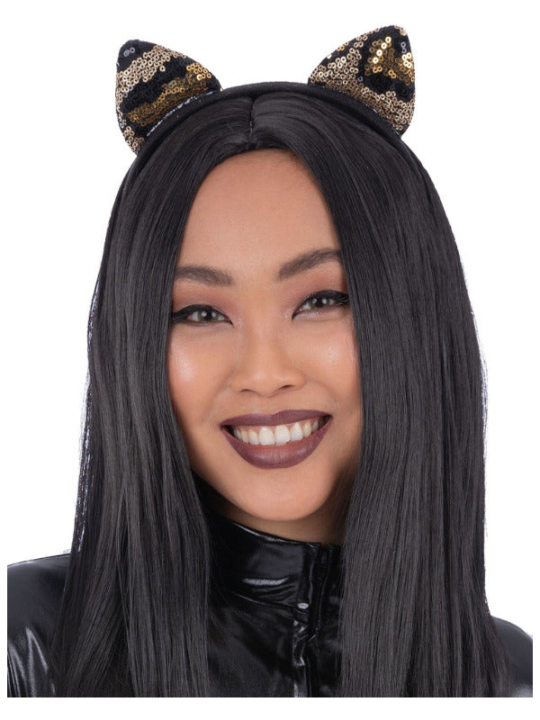 Sequin Leopard Cat Ear Headband - 2