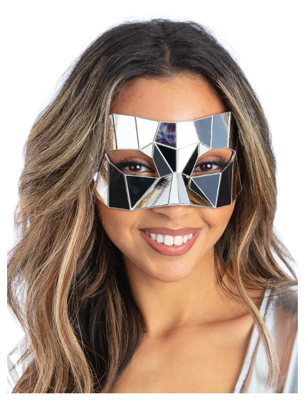 Silver Mirrored Masquerade Eyemask - 2