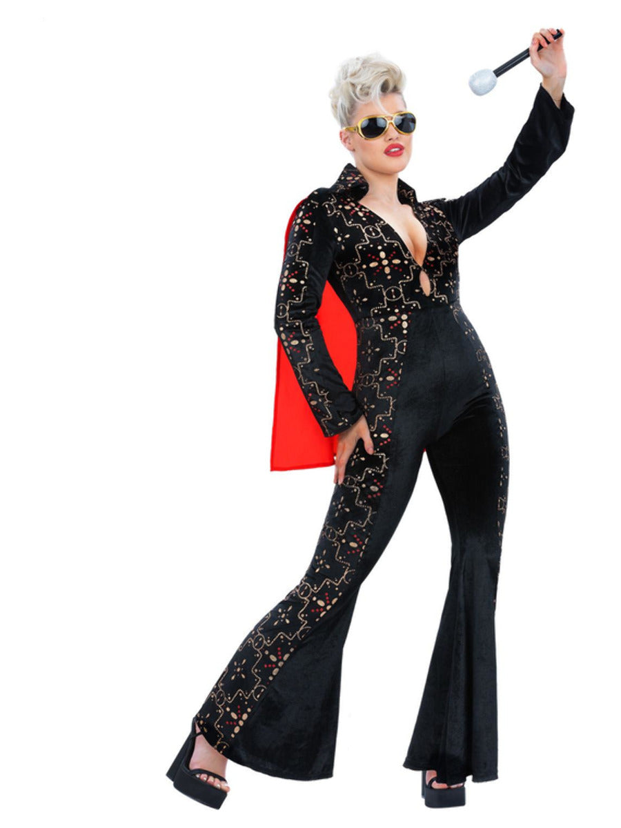 Elvis Black Rhinestone Costume - 1