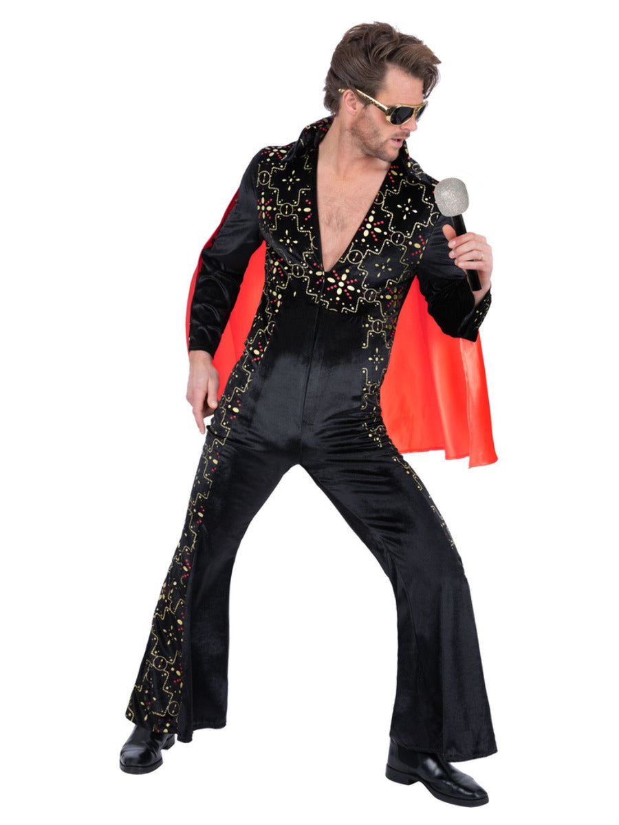 Elvis Black Rhinestone Costume - 5