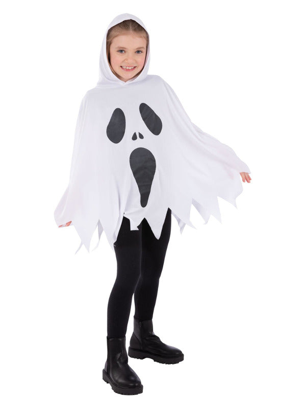 Ghost Poncho, White, Kids - 2
