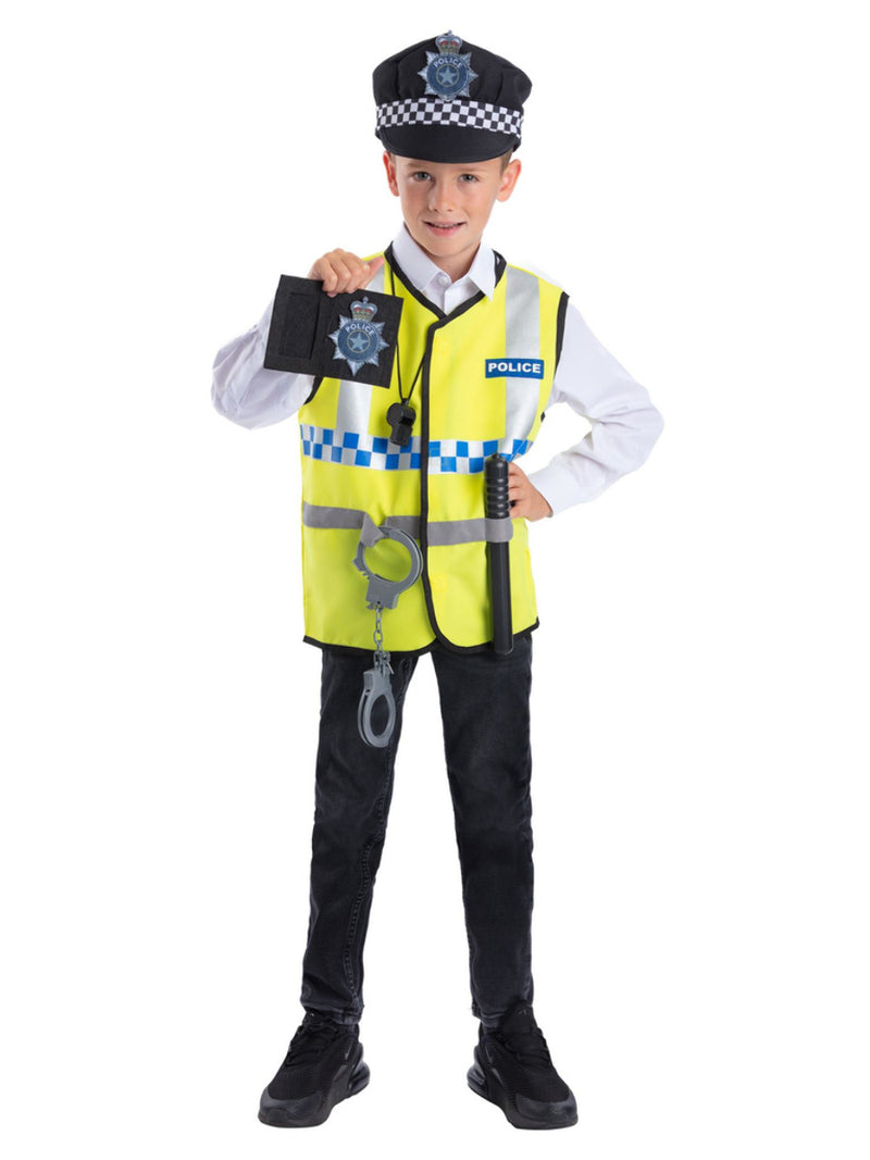 UK Police Kit with Vest, Hat & 5 Toy Accessories: - 5
