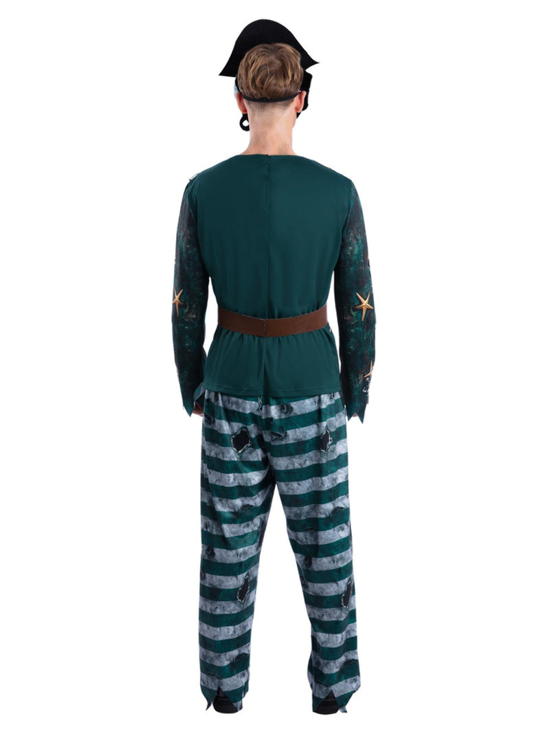 Skeleton Pirate Captain Costume, Printed Top - 3