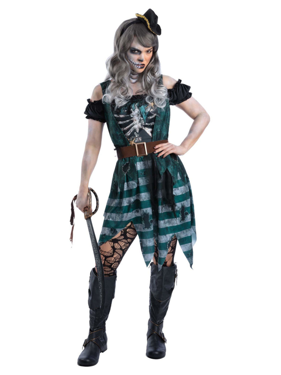 Skeleton Pirate Buccaneer Costume - 1