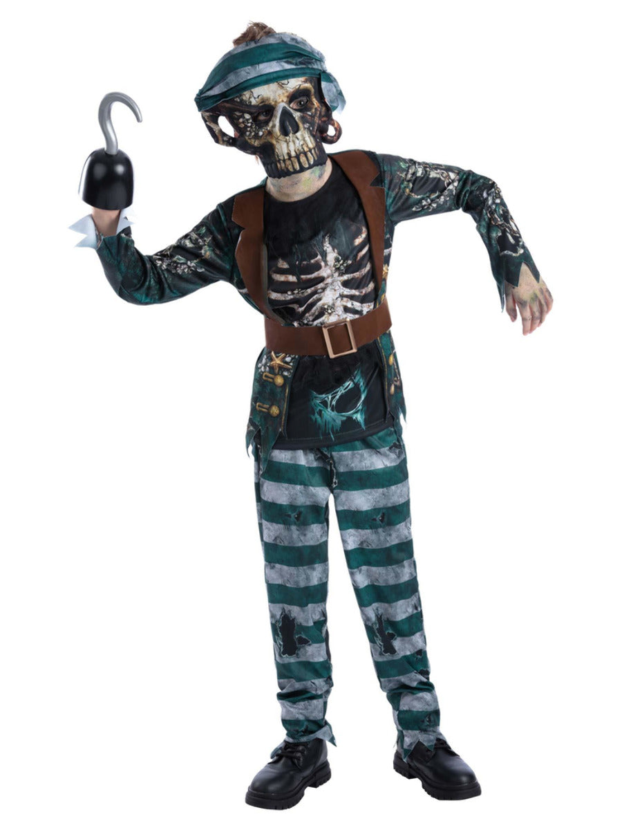 Skeleton Pirate Deck Hand Costume  - 1
