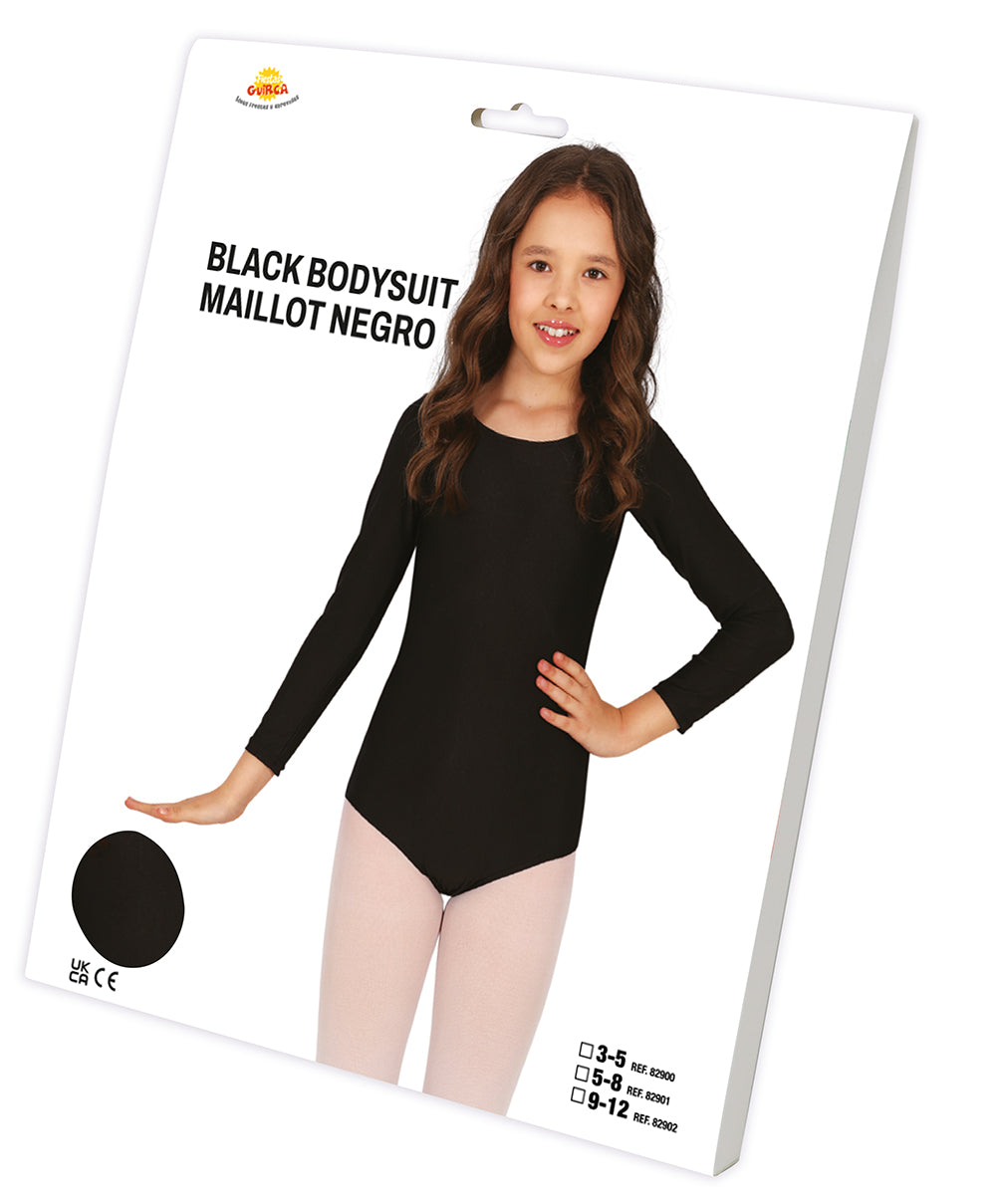 LONG SLEEVE BLACK MAILLOT