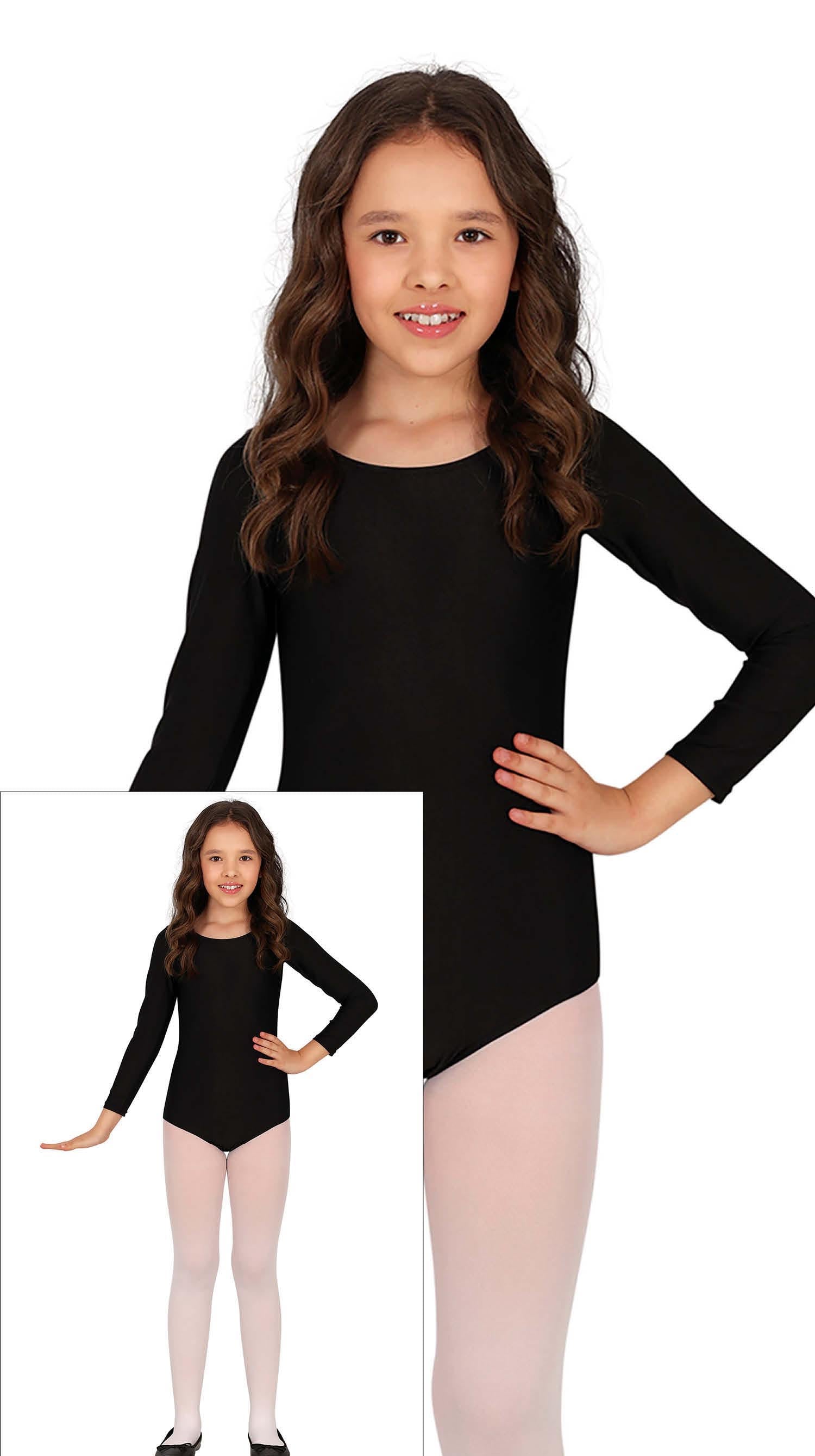 LONG SLEEVE BLACK MAILLOT