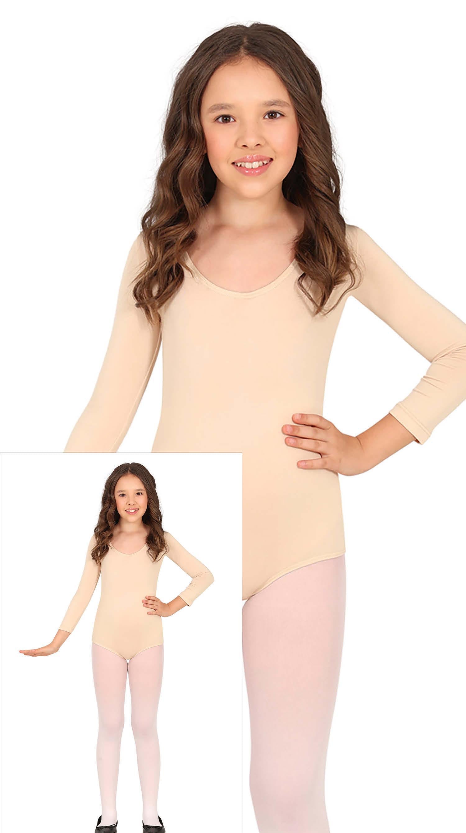 LONG SLEEVE NUDE COLOUR MAILLOT