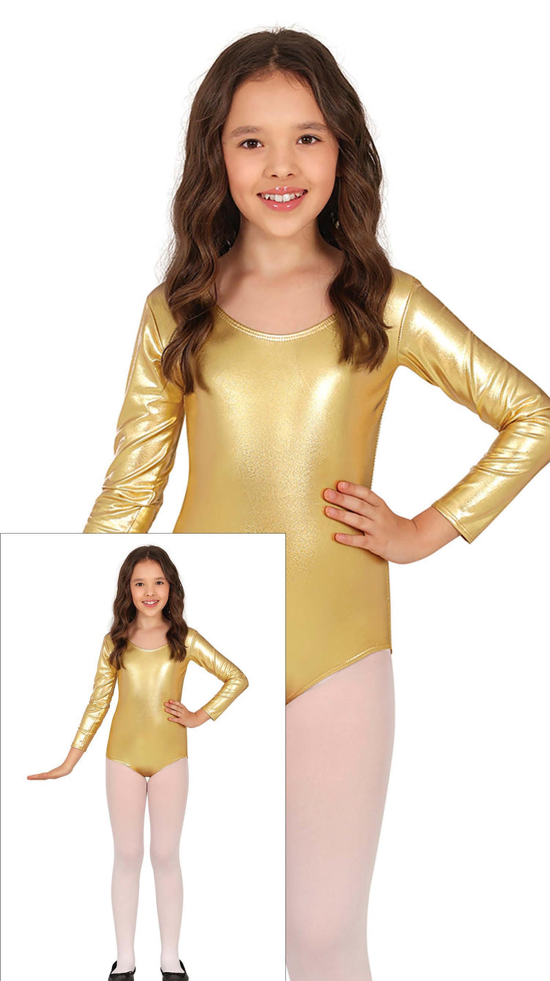 LONG SLEEVE METAL.GOLD MAILLOT