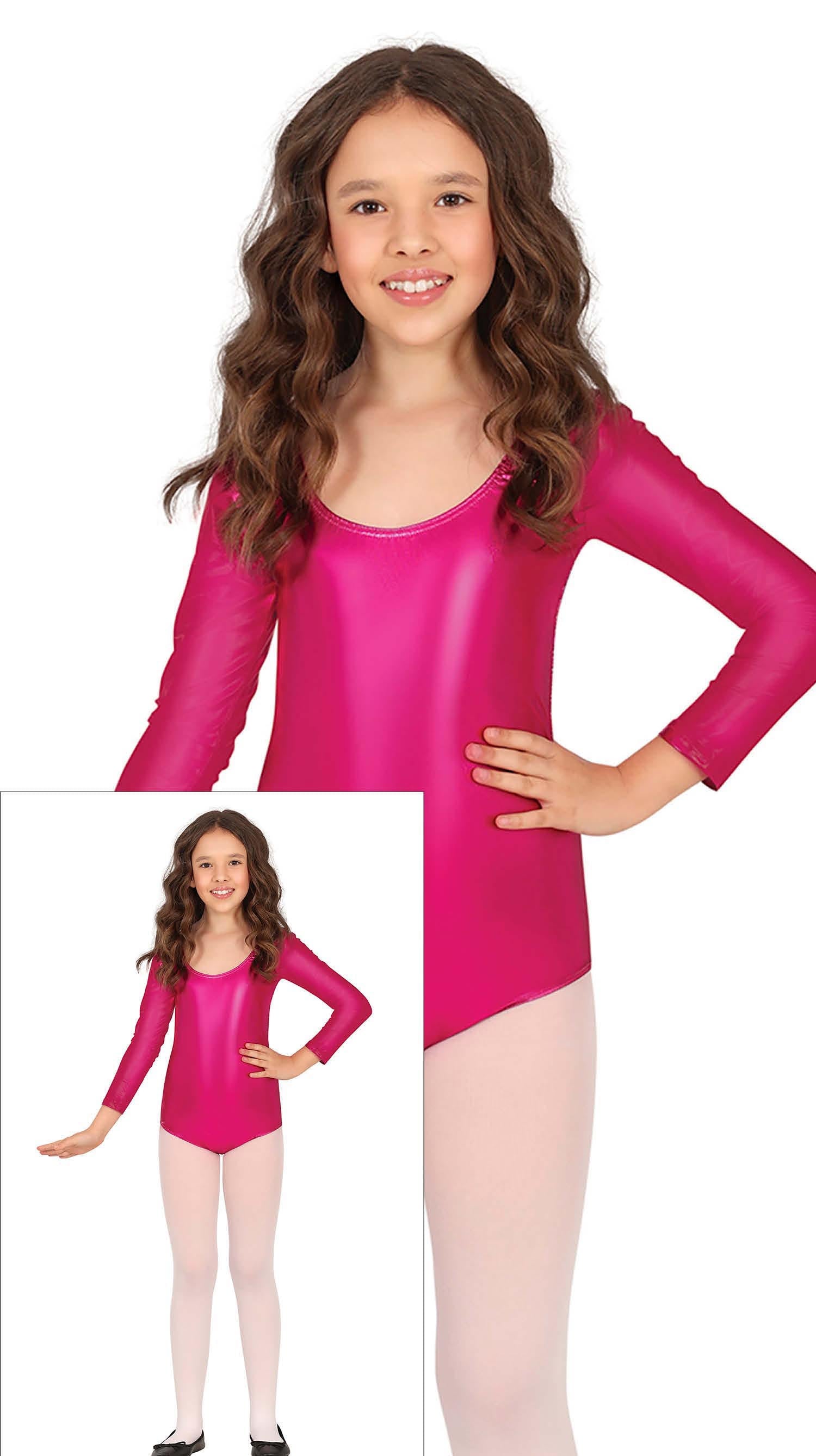 LONG SLEEVE METAL.FUCHSIA MAILLOT