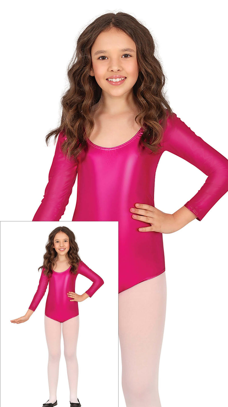 LONG SLEEVE METAL.FUCHSIA MAILLOT